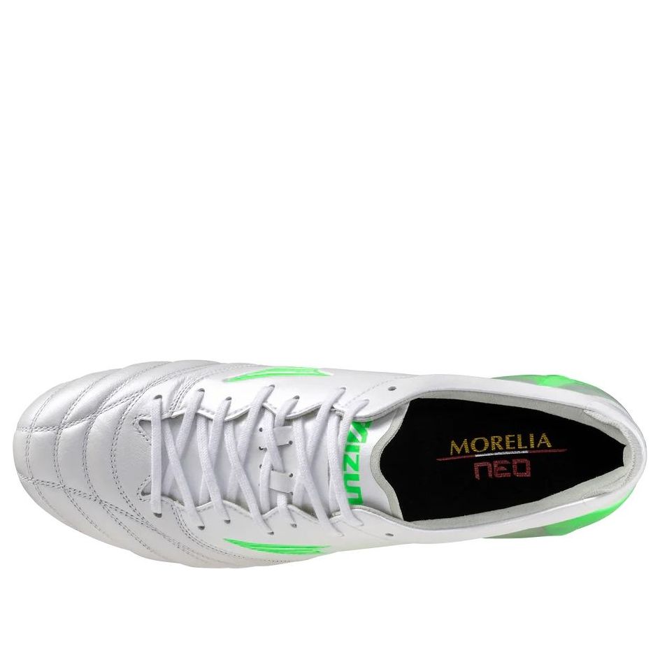 Mizuno Morelia Neo IV Elite FG 'Frontier Pack White Green Gecko' P1GA253237