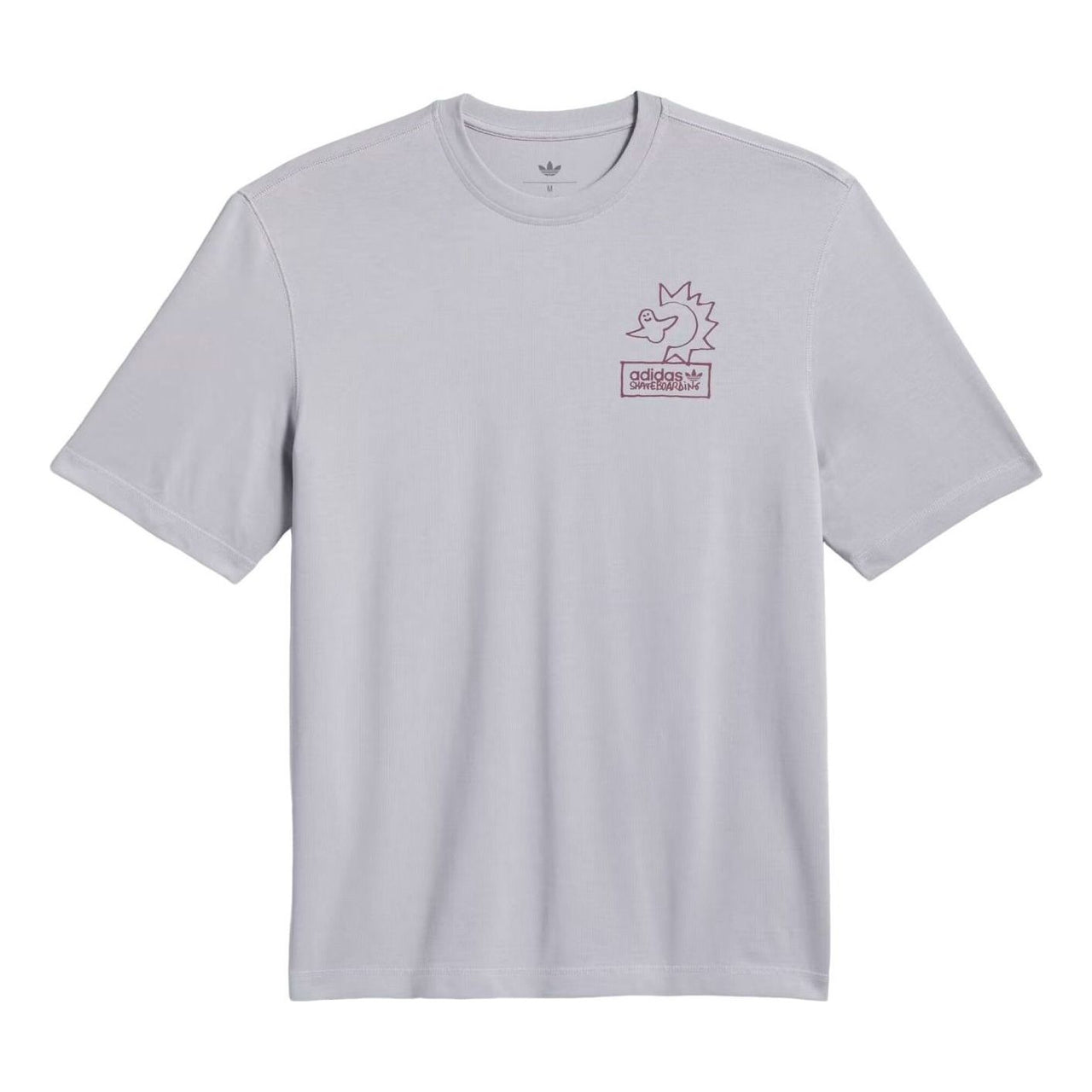 adidas Skateboarding x Mark Gonzales Not Amused T-Shirt Asia Sizng 'Halo Silver Shadow Red' KQ6268