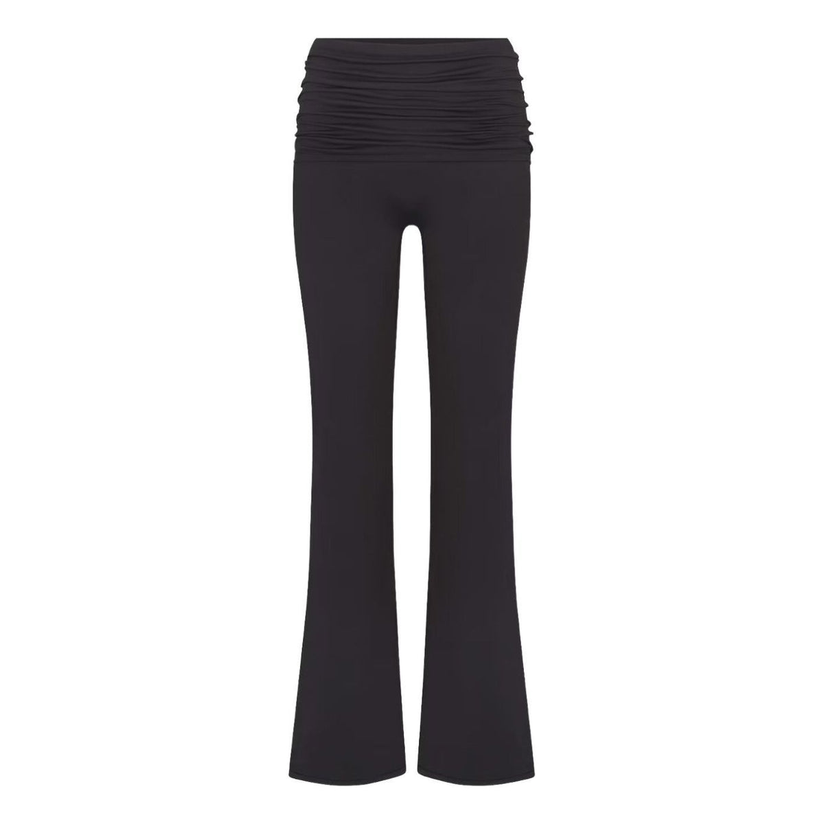 (WMNS) Nike x SKIMS Matte Foldover Slim Flare Legging 'Obsidian' BOLEG9493W-OBD
