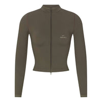 (WMNS) Nike x SKIMS Ribbed Seamless Zip Up Crop Jacket 'Dusty Oakmoss' TPLSL11145W-DOD