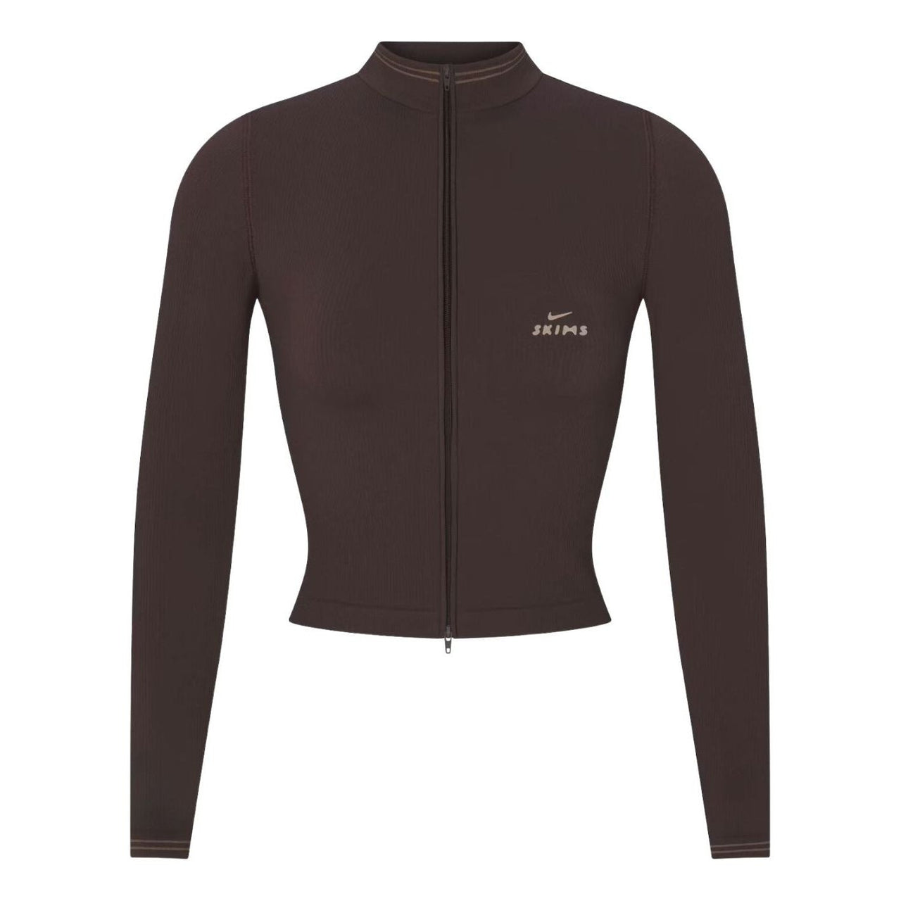 (WMNS) Nike x SKIMS Ribbed Seamless Zip Up Crop Jacket 'Phoenix' TPLSL11145W-PHR