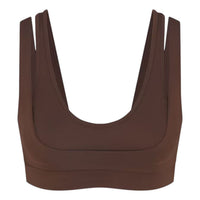 (WMNS) Nike x SKIMS Matte Double Strap Scoop Bra 'Dark Sepia' BRSPT6022W-DSP