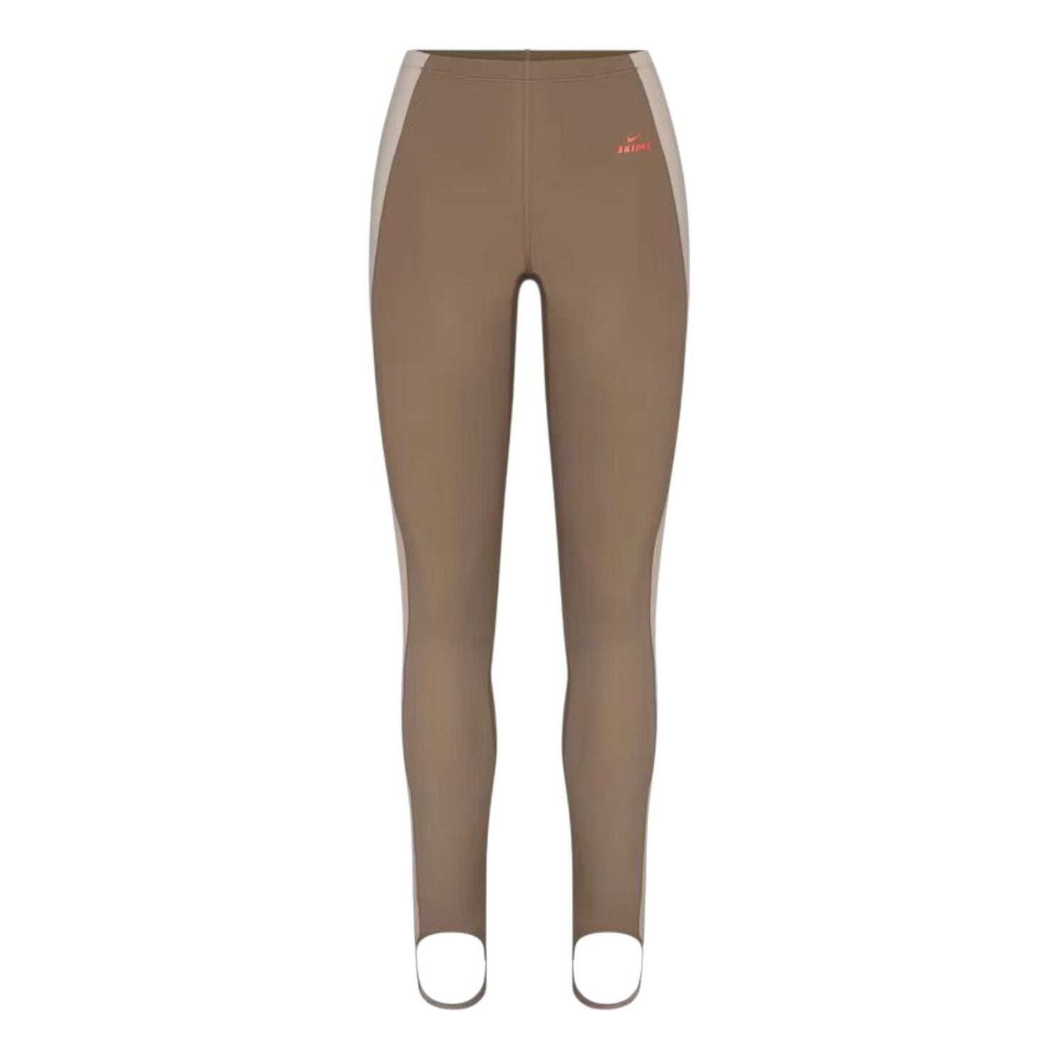 (WMNS) Nike x SKIMS Shine High-Waisted 26" Stirrup Leggings with Drawcord 'Truffle Stone' LEGLEG9632W-TST