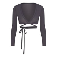 (WMNS) Nike x SKIMS Weightless Layers Long-Sleeve Wrap Top 'Lead' LSLSL9850W-LED