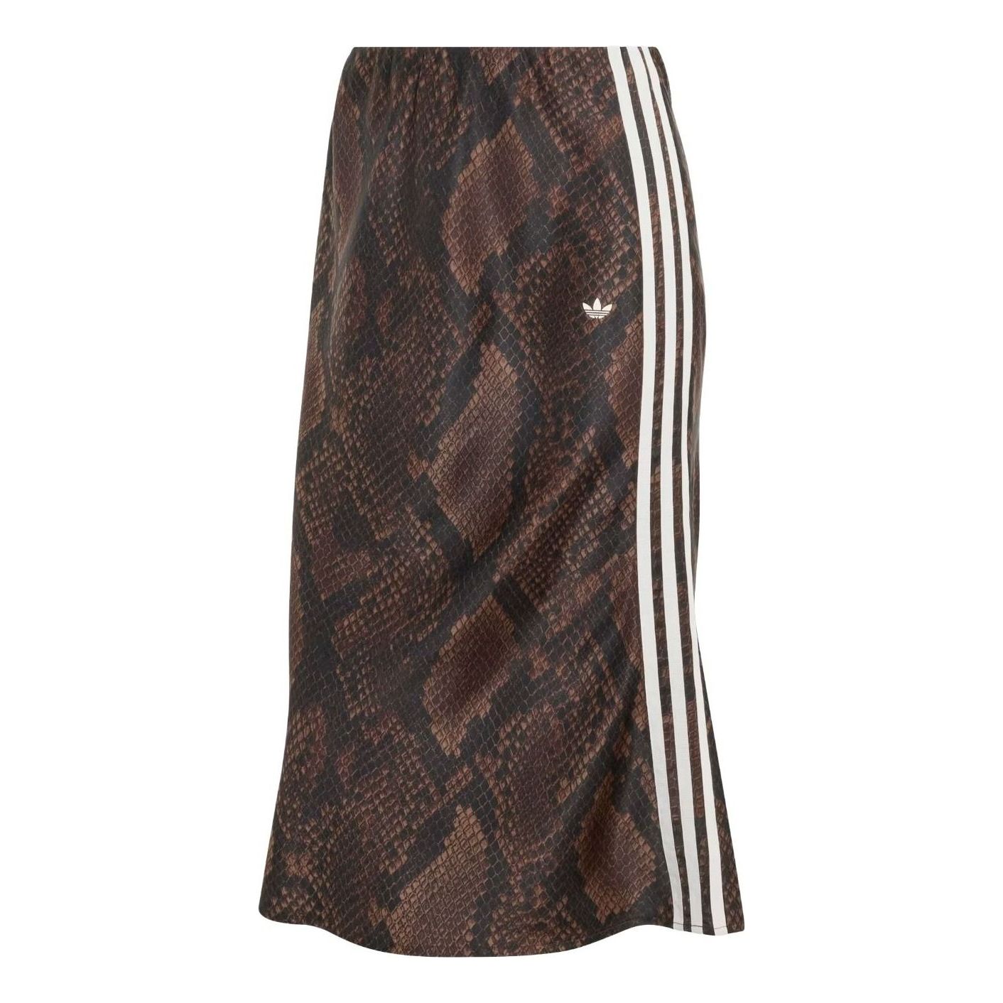 (WMNS) adidas Snake Print Satin Skirt Asia Sizing 'Earth Strata Aurora Coffee' KX1893