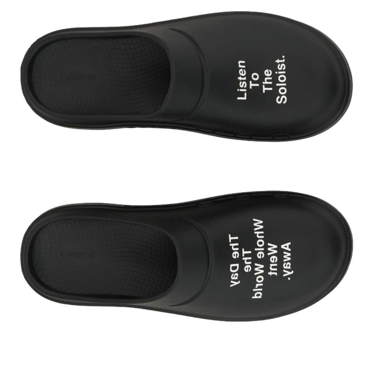 Oofos x Takahiromiyashita The Soloist Listen to The Soloist Clog 'Black' SOF-0017SS23