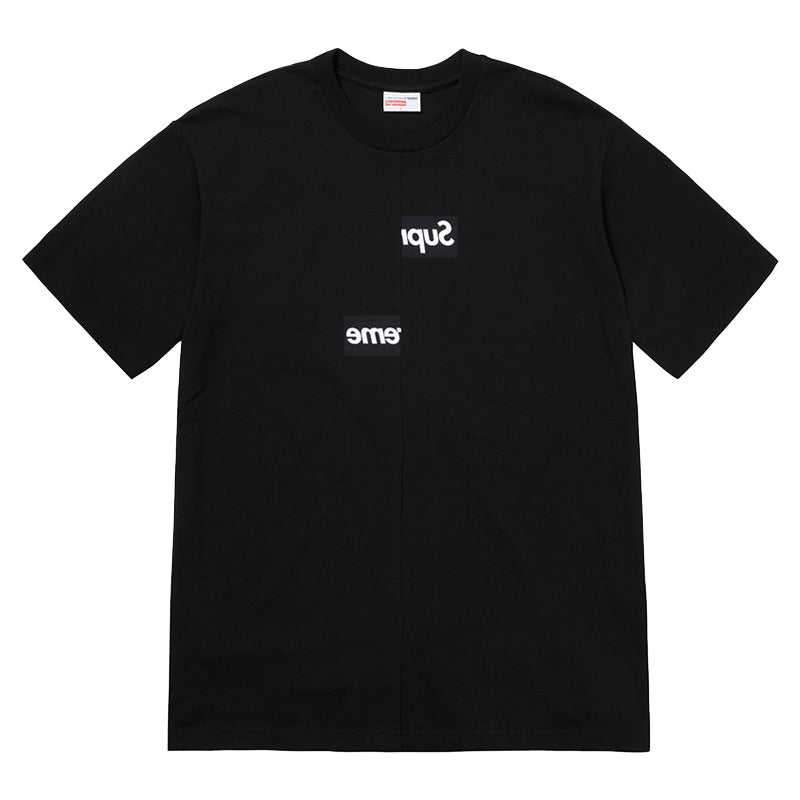 Supreme x COMME des GARCONS Split Box Logo Tee 'Black White' SP-FW18KN2-BK