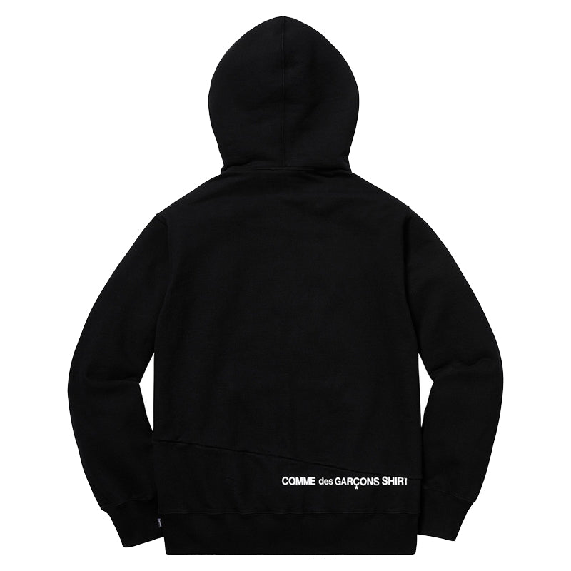 Supreme x COMME des GARCONS Split Box Logo Hooded Sweatshirt 'Black White' SP-FW18SW4-BK