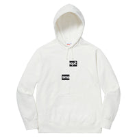 Supreme x COMME des GARCONS Split Box Logo Hooded Sweatshirt 'White Black' SP-FW18SW4-WH