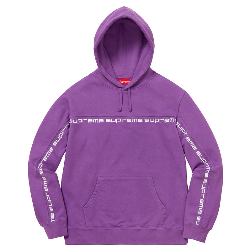 Supreme Text Stripe Hooded Sweatshirt SP-FW18SW43-PE