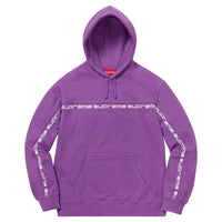 Supreme Text Stripe Hooded Sweatshirt SP-FW18SW43-PE