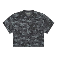 Denim Tears Camo Cotton Wreath Mesh Football Top Black 'Black Camo' SS25TKJ12312163