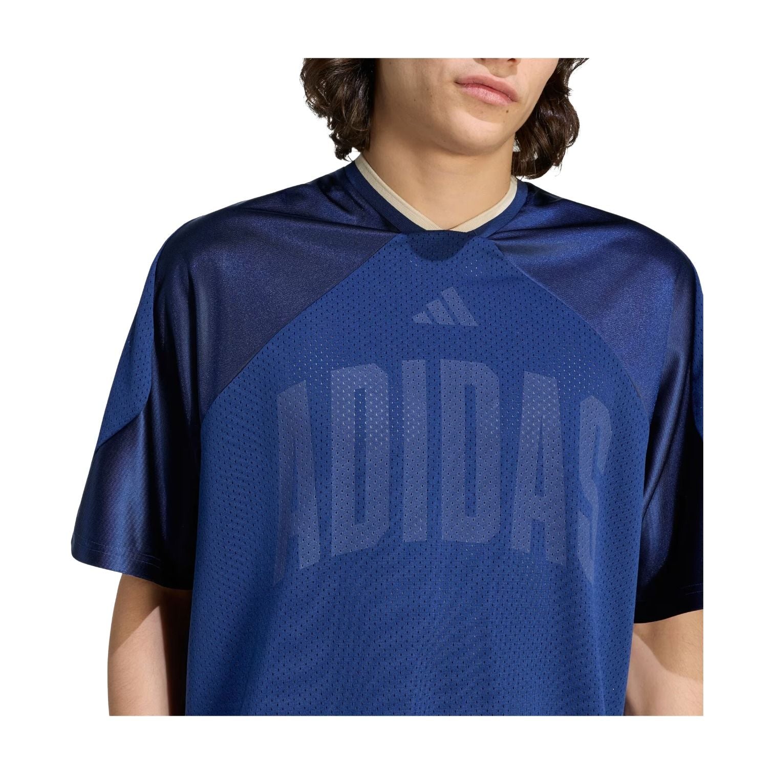 adidas Stadium Graphic Mesh T-Shirt Asia Sizing 'Dark Blue' KR5348