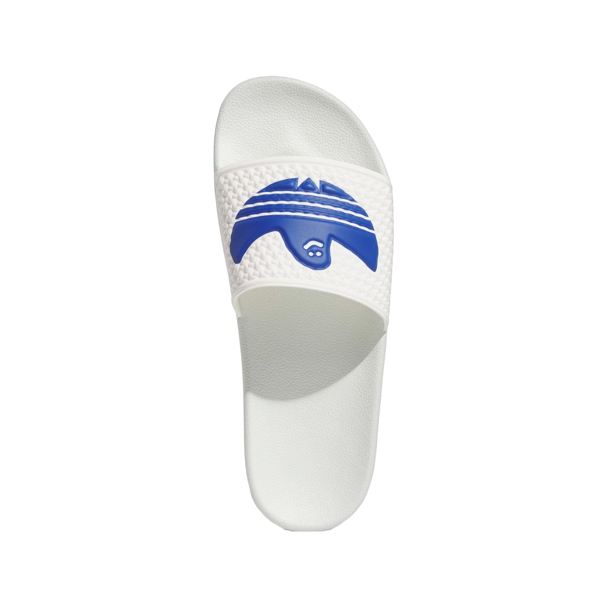 adidas Shmoofoil Slides Asia Sizing 'White Royal Blue' IE3086
