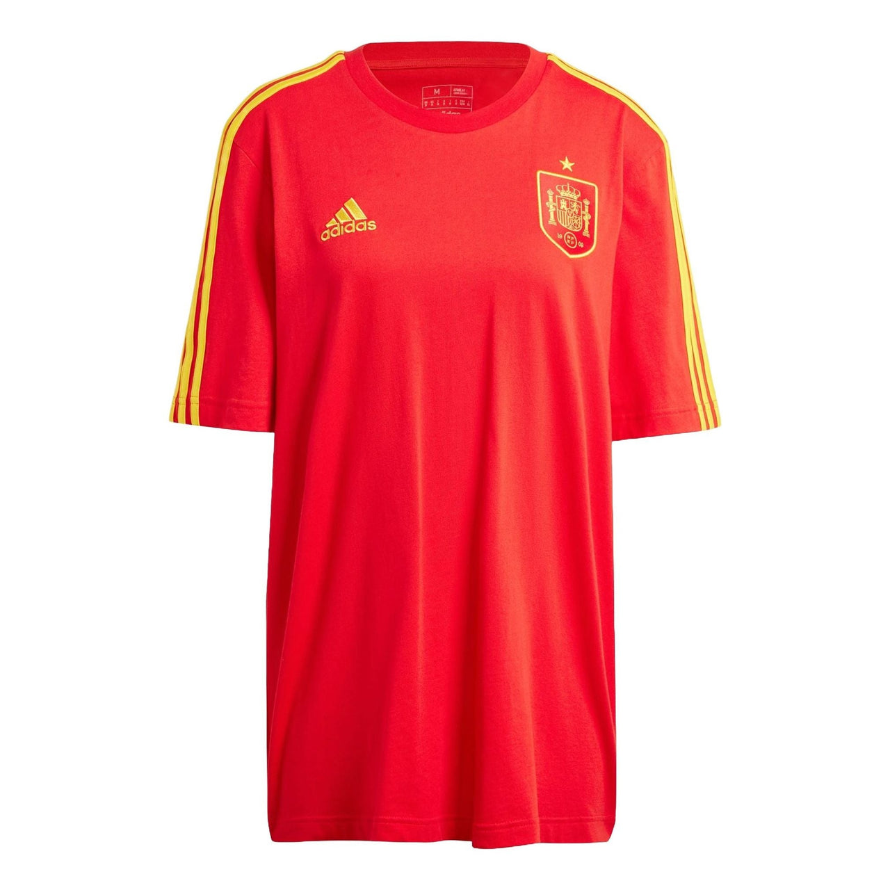 adidas Spain DNA 3-Stripes Football T-shirt Asia Sizing 'Red' IU2125