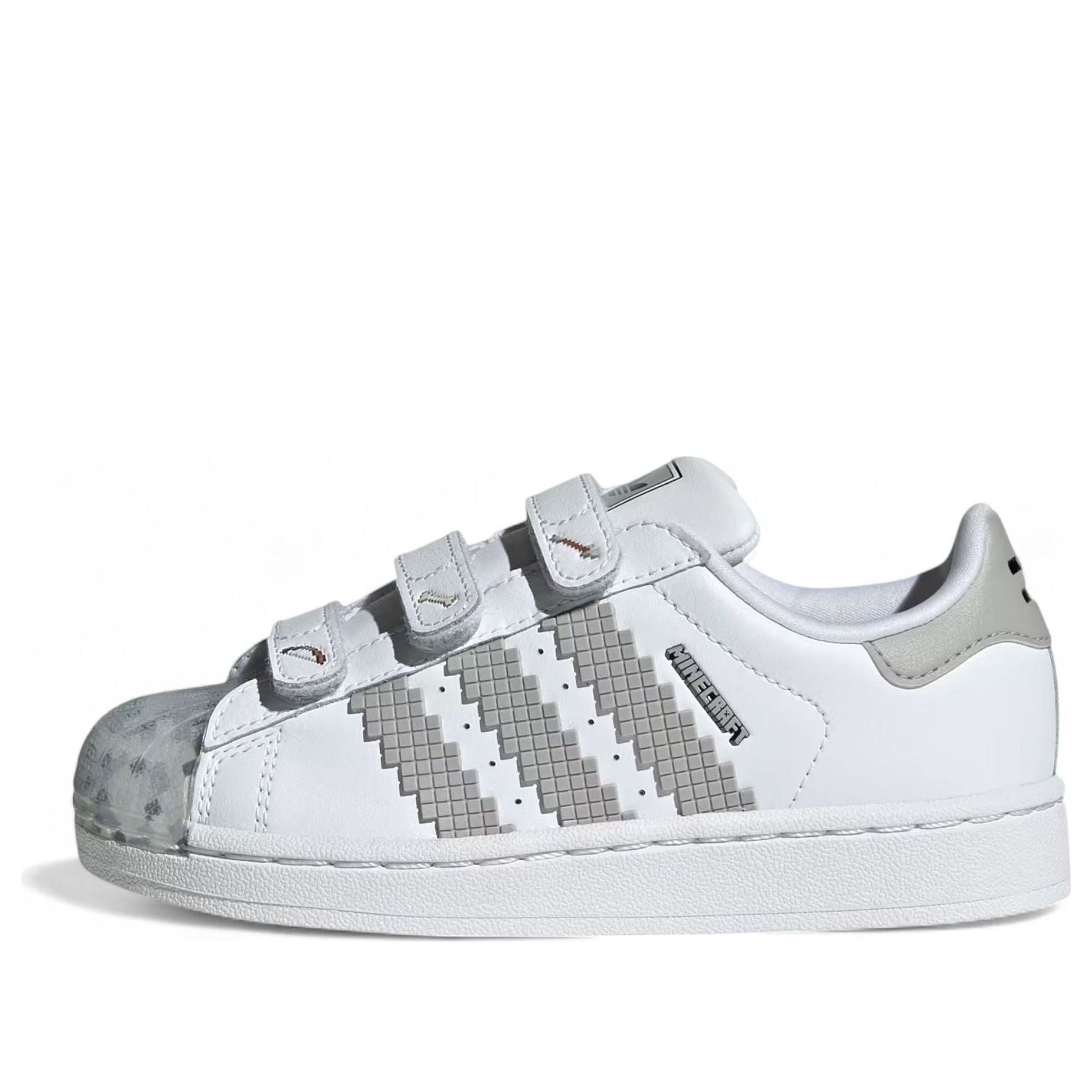 (PS) adidas x Minecraft Superstar II 'Cloud White Grey' JP8083