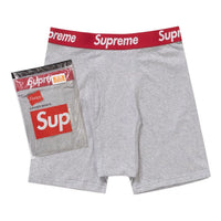 Supreme Hanes Boxer Briefs 2 Pack SS24 'Heather Grey' SUP-SS24-001