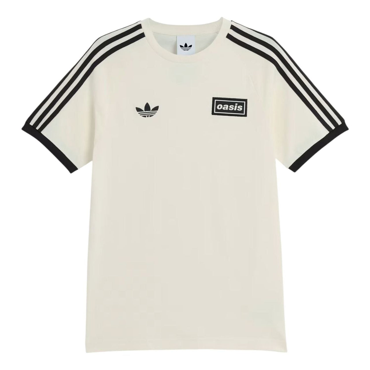 adidas x Oasis Tour 3-Stripes T-Shirt Asia Sizing 'Cream White' KT3446