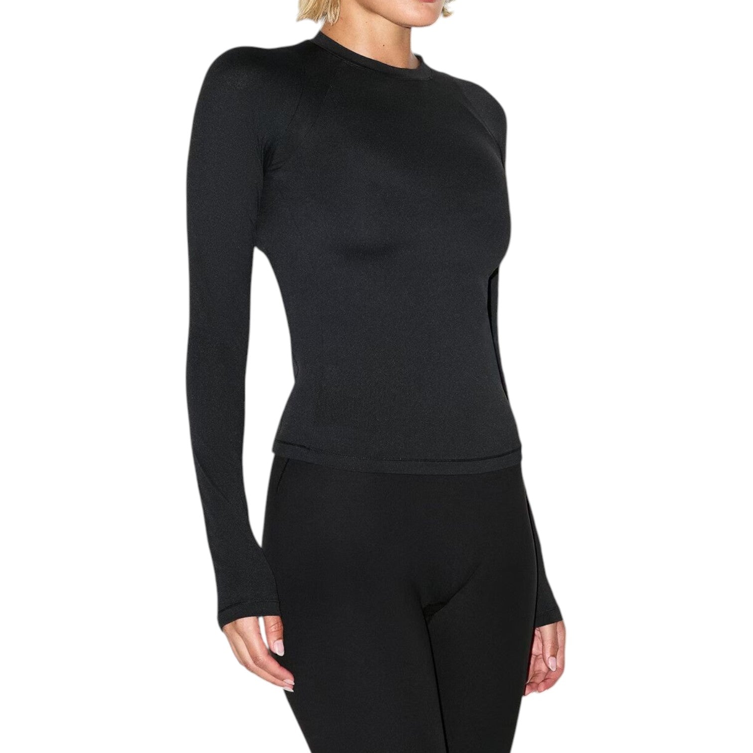 (WMNS) Nike x SKIMS Airy Long-Sleeve Crew-Neck T-Shirt 'Obsidian' TPLST2752-OBD