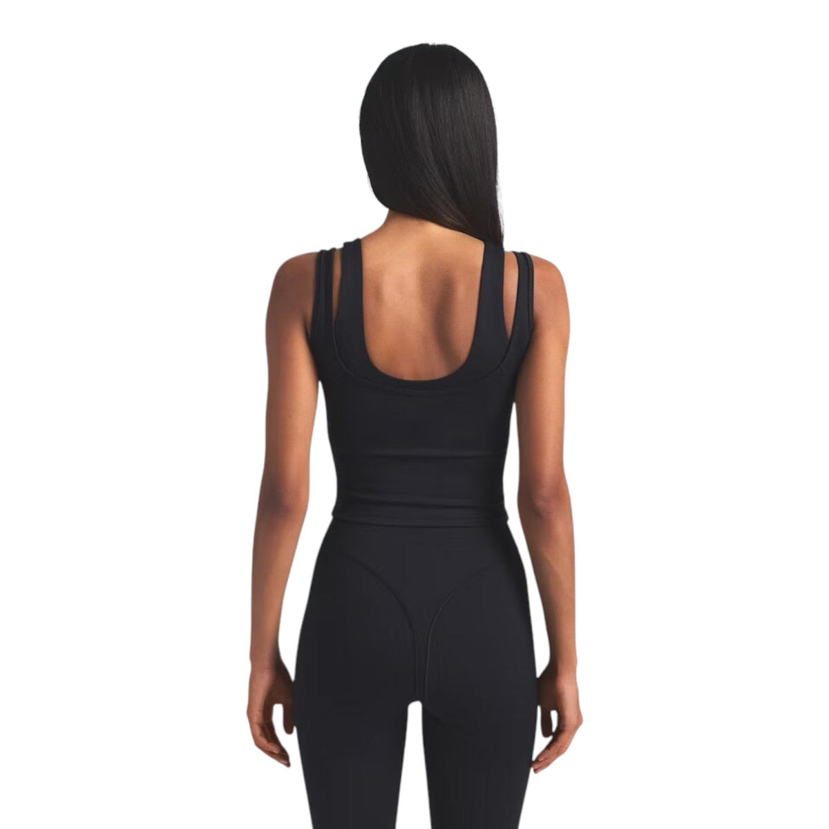 (WMNS) Nike x SKIMS Matte Double-Strap Scoop Tank Top 'Obsidian' TPTNK10540W-OBD
