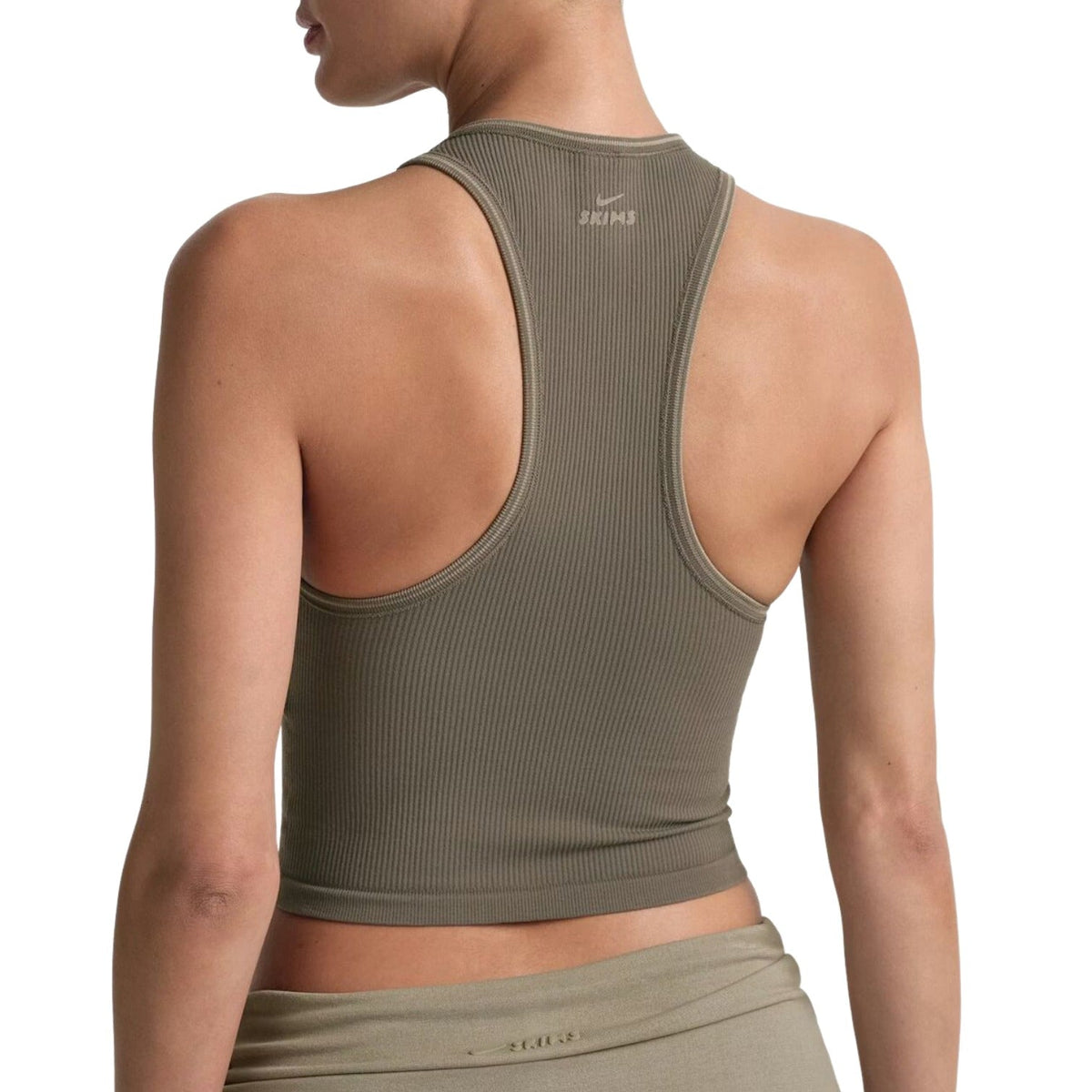 (WMNS) Nike x SKIMS Ribbed Seamless Racer Front Tank 'Dusty Oakmoss' TPTNK11000W-DOD