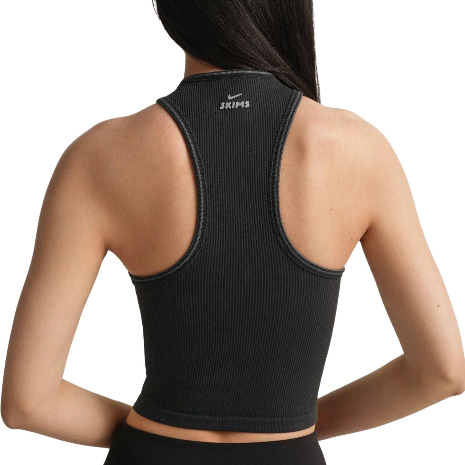 (WMNS) Nike x SKIMS Ribbed Seamless Racer Front Tank 'Obsidian' TPTNK11000W-OAR
