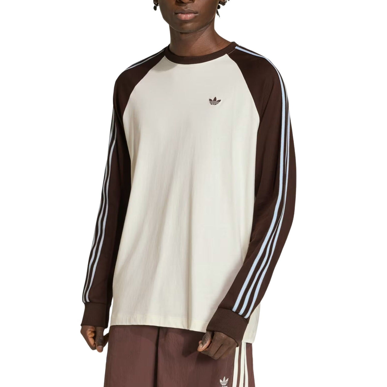 adidas Britcore Cali Long Sleeve T-Shirt 'Off White Aurora Coffee' HZ3829