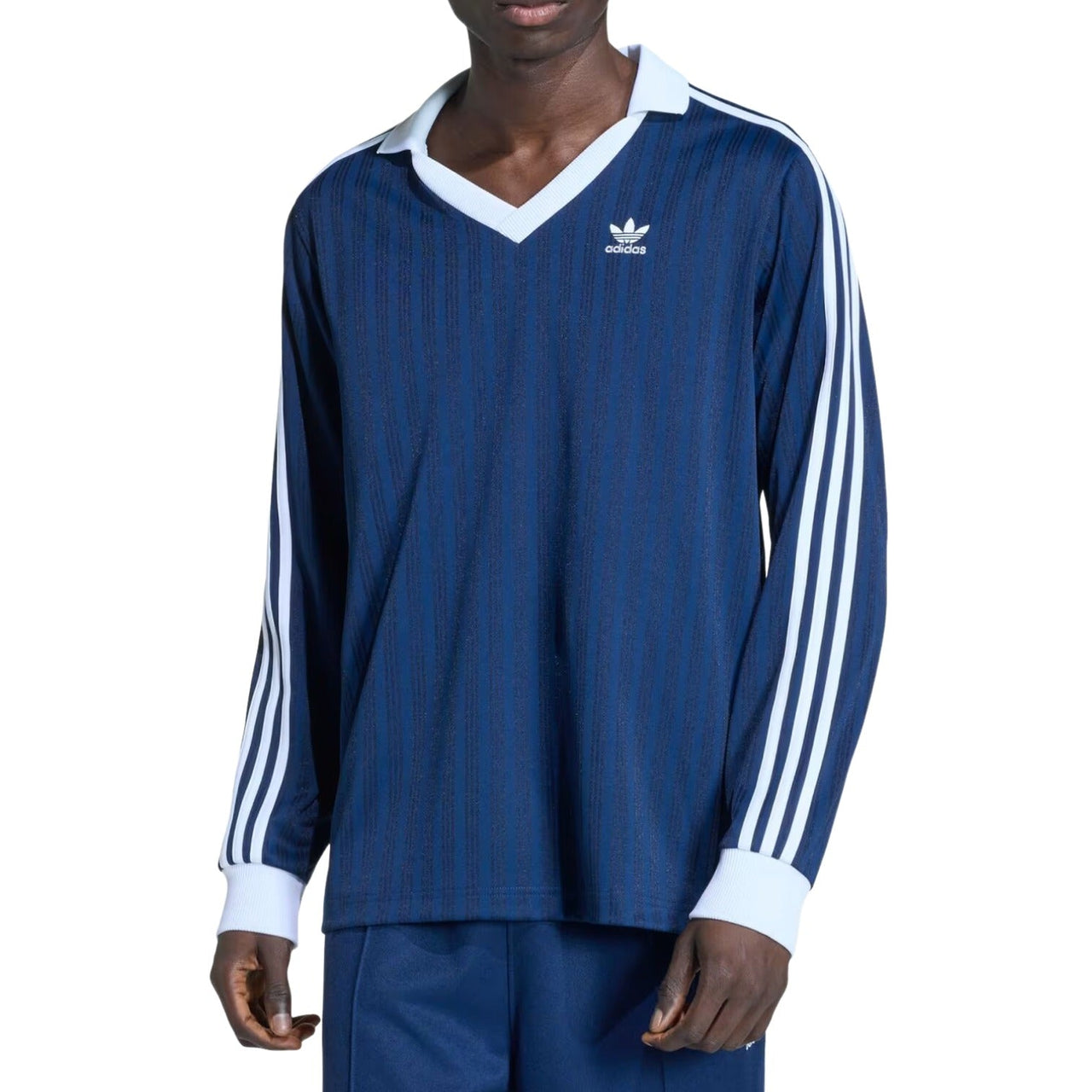 adidas Adicolor Pique Long Sleeve T-Shirt 'Night Indigo' KS2294