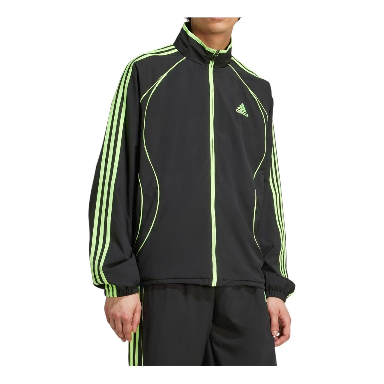 adidas Teamgeist Track Jacket Loose it 'Black Signal Green' JW5866