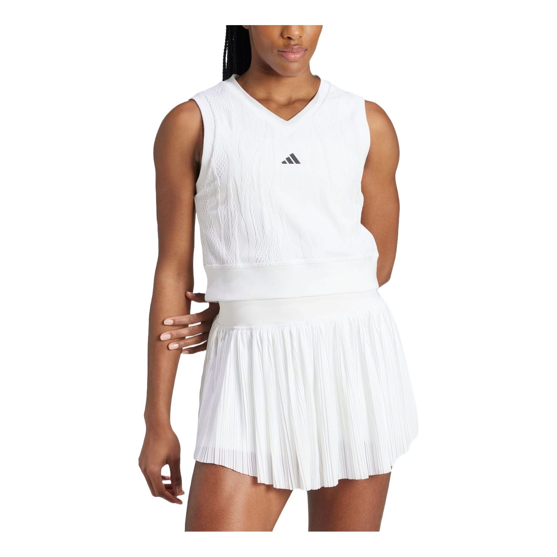 (WMNS) adidas Tennis Pro AEROREADY Crop Top Asia Sizing 'White' IT4688