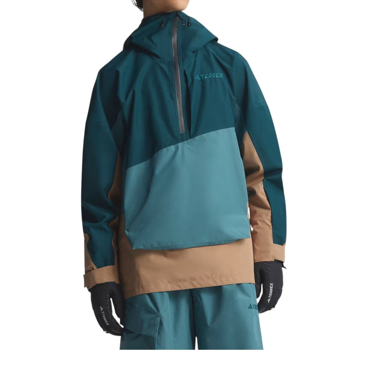 adidas Terrex Xploric 2 Layer Lined Climaproof Anorak 'Preloved Teal Aurora Ivy' JN3093