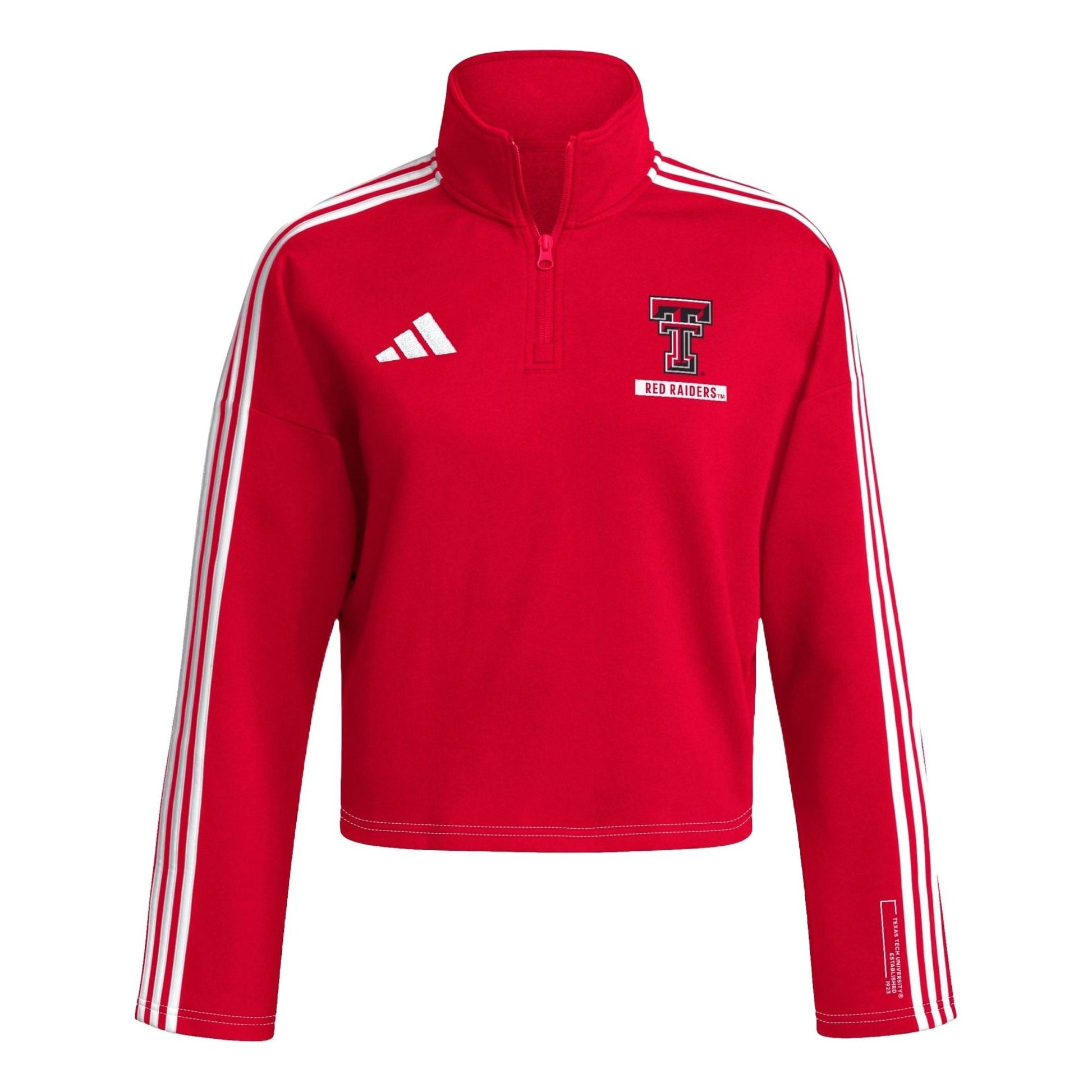 (WMNS) adidas Texas Tech 3-Stripes Cover-Up Asia Sizing 'Team Power Red' JP0690