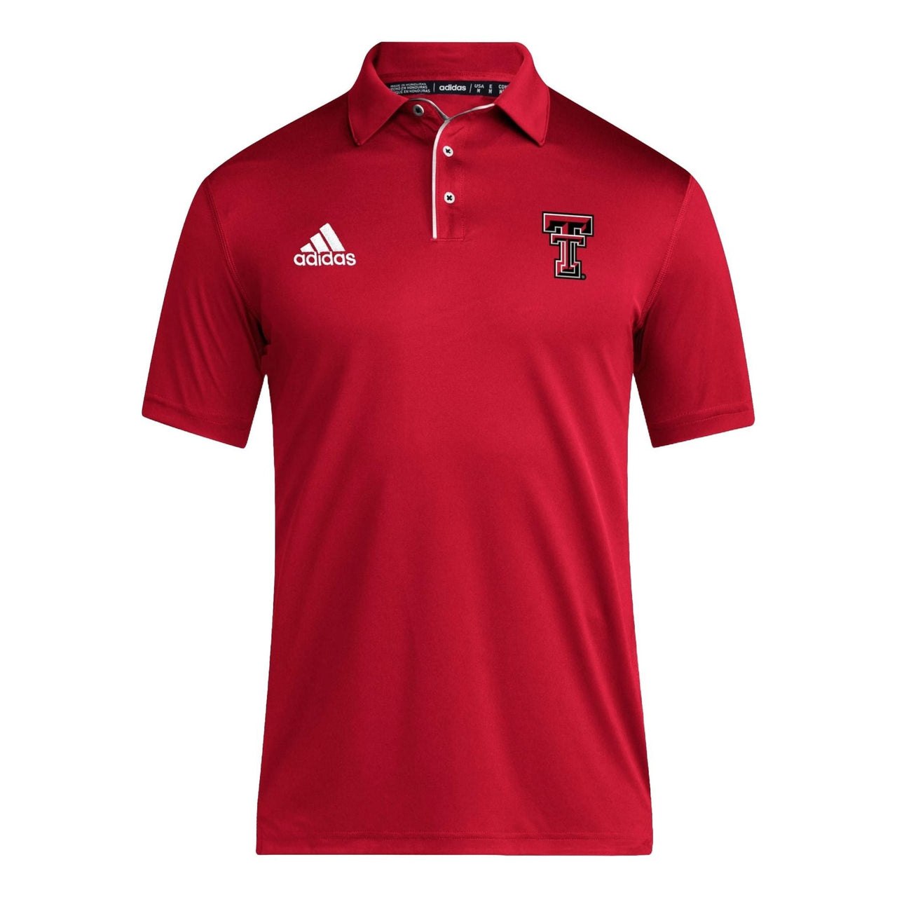 adidas Texas Tech Coach Fashion Polo Shirt Asia Sizing 'Team Power Red' JN6628