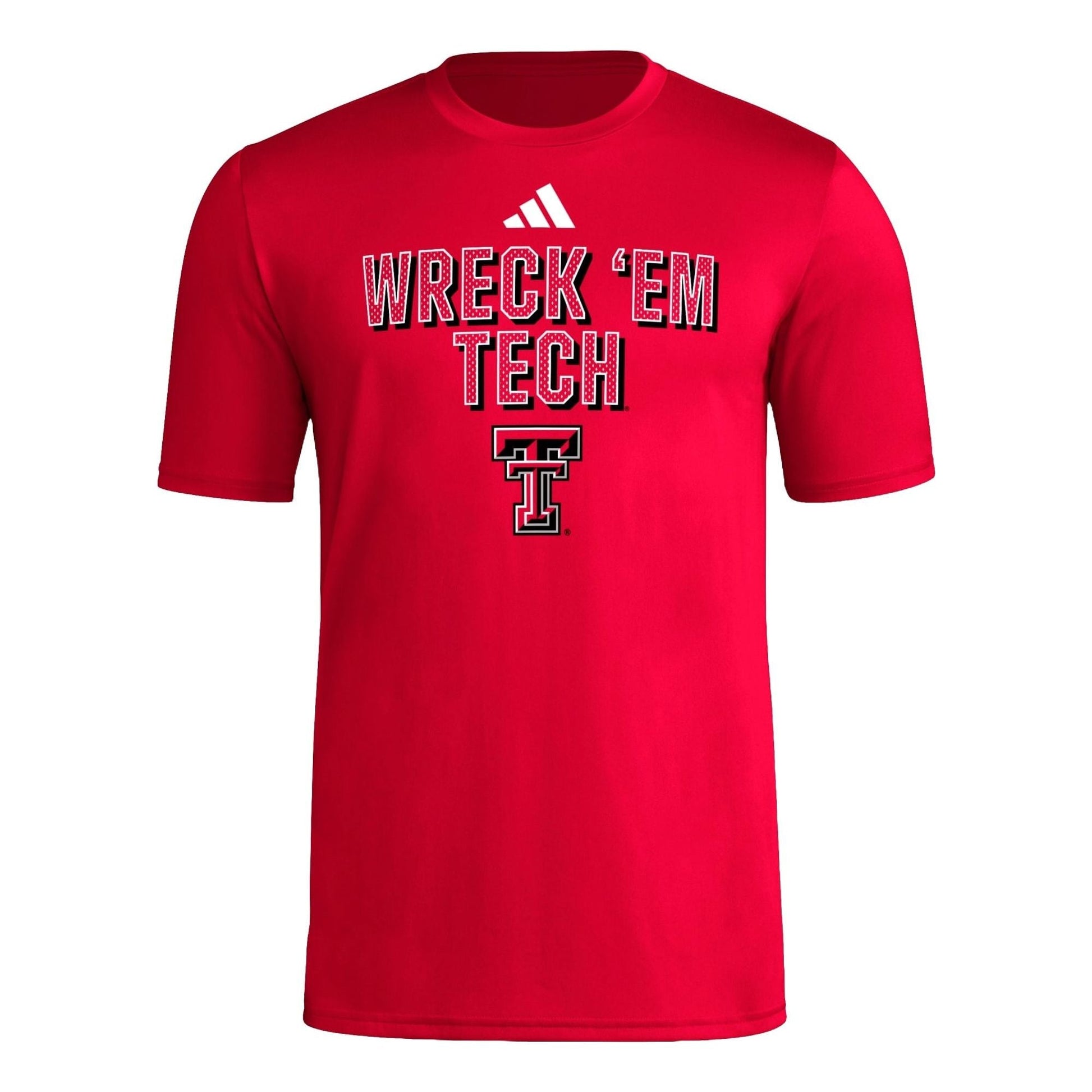 adidas Texas Tech Pre-Game T-shirt Asia Sizing 'Team Power Red' JP0078