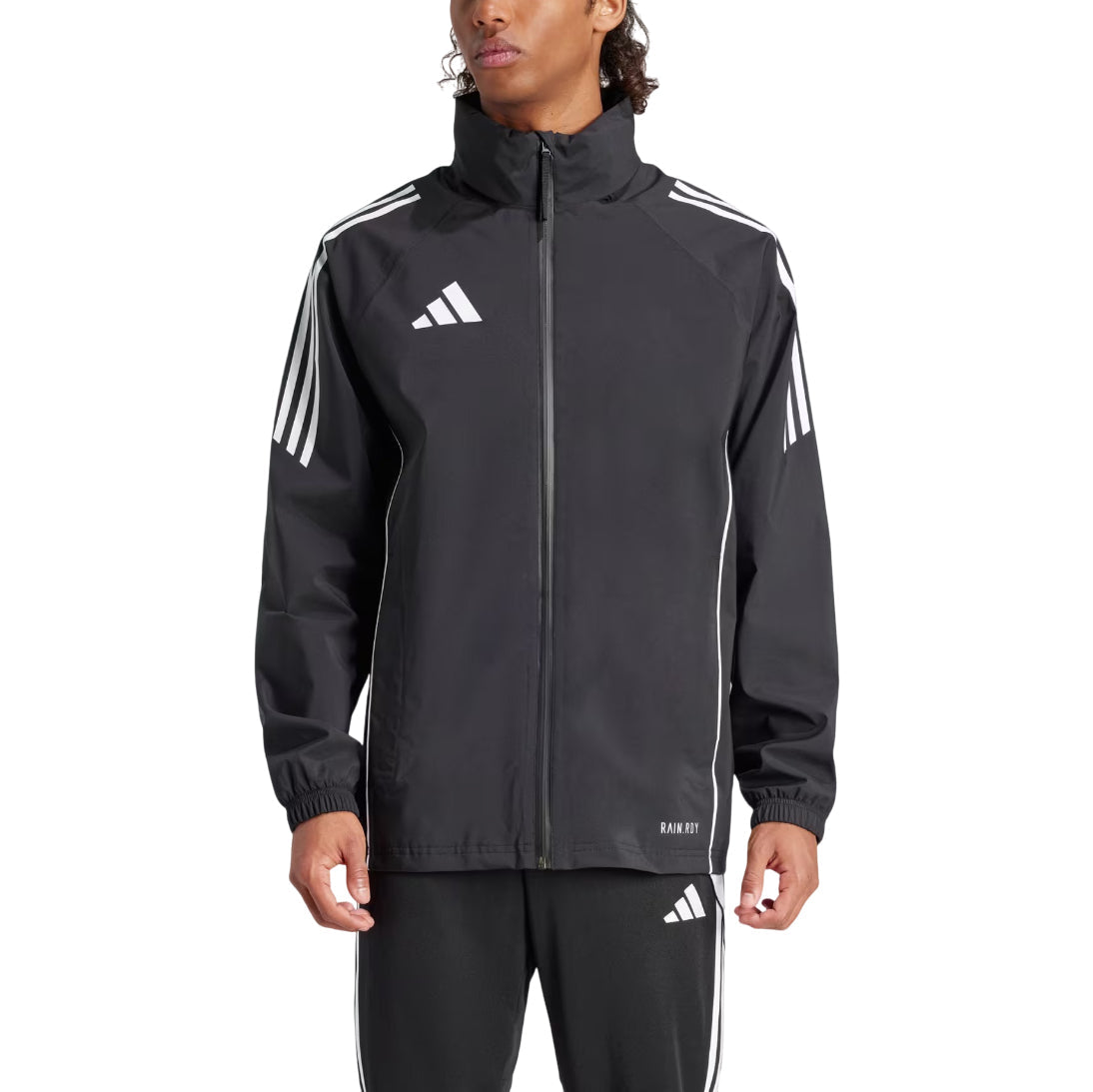 adidas Tiro 24 Rain Jacket 'Black White' IJ7390