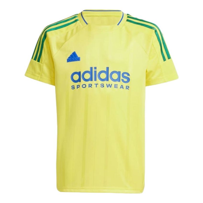(GS) adidas Tiro Nations Pack T-shirt Asia Sizing 'Yellow Green' IY0144