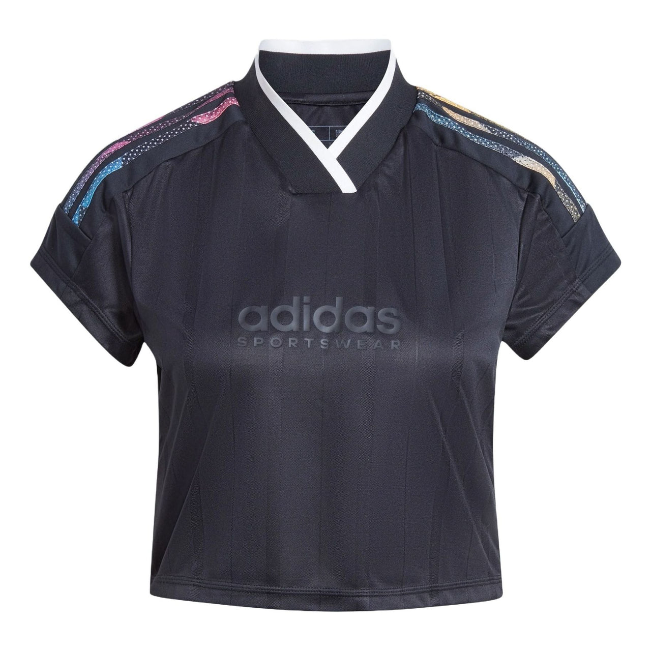 (WMNS) adidas Tiro Summer Crop Jersey 'Black' IQ4816