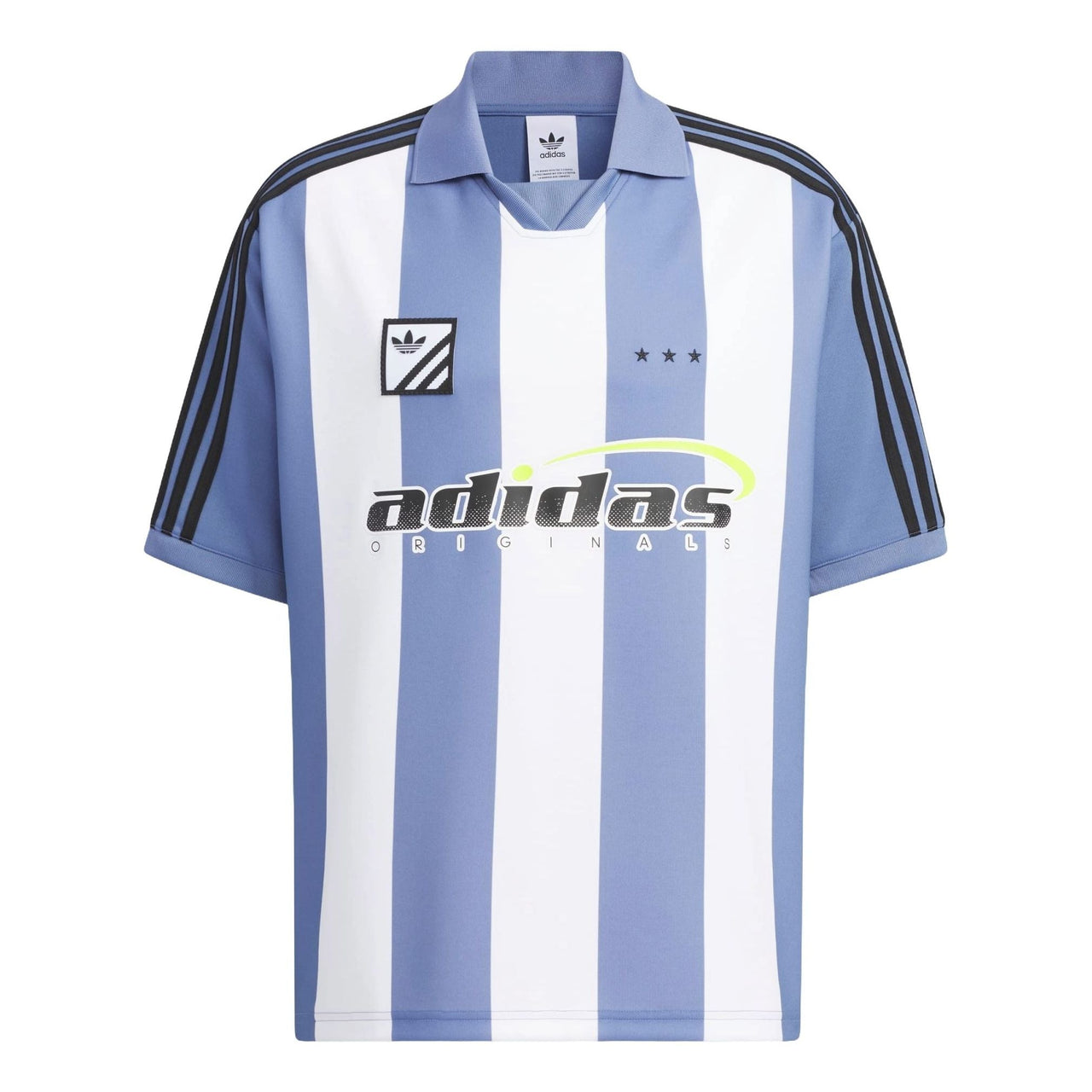 adidas Trefoil Logo Play Football Graphic Polo Shirt Asia Sizing 'Blue White' IW6308