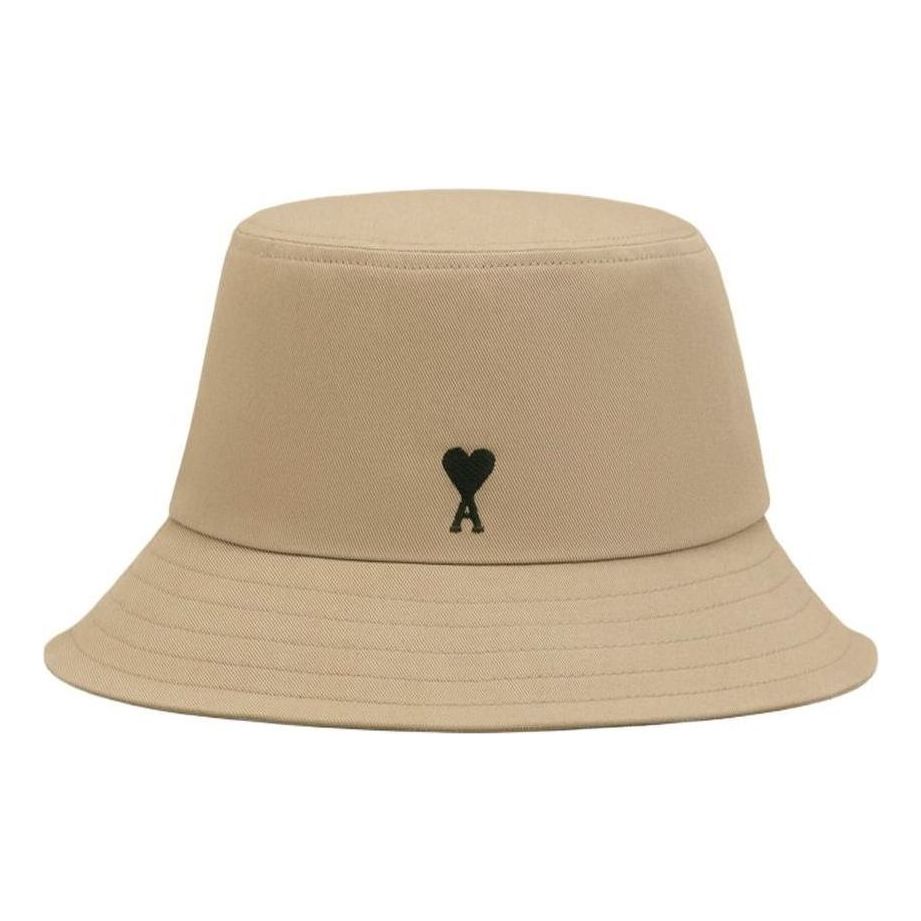 AMI SS26 Cotton Ami De Coeur Bucket Hat 'Taupe Beige' UHA666-AW0041-A036