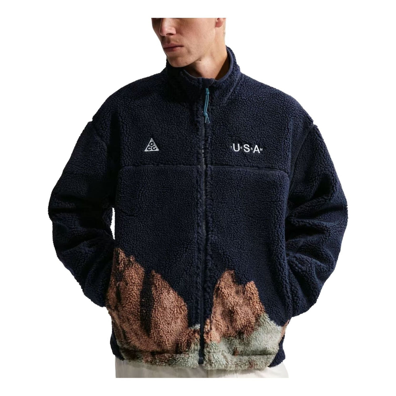 Nike ACG USA Therma-FIT ADV Windproof Full-Zip Fleece Jacket 'Obsidian' HQ5493-451