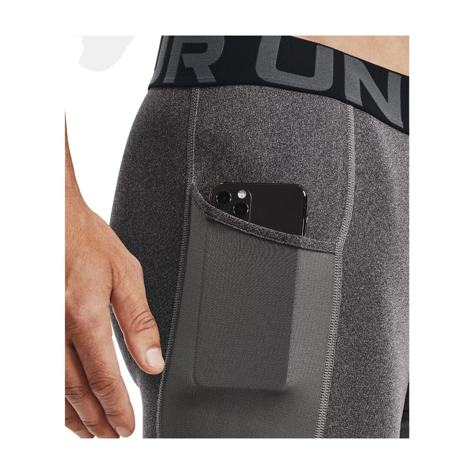 Under Armour HeatGear Pocket 9" Long Shorts Asia Sizing 'Carbon Heather Black' 1361602-090