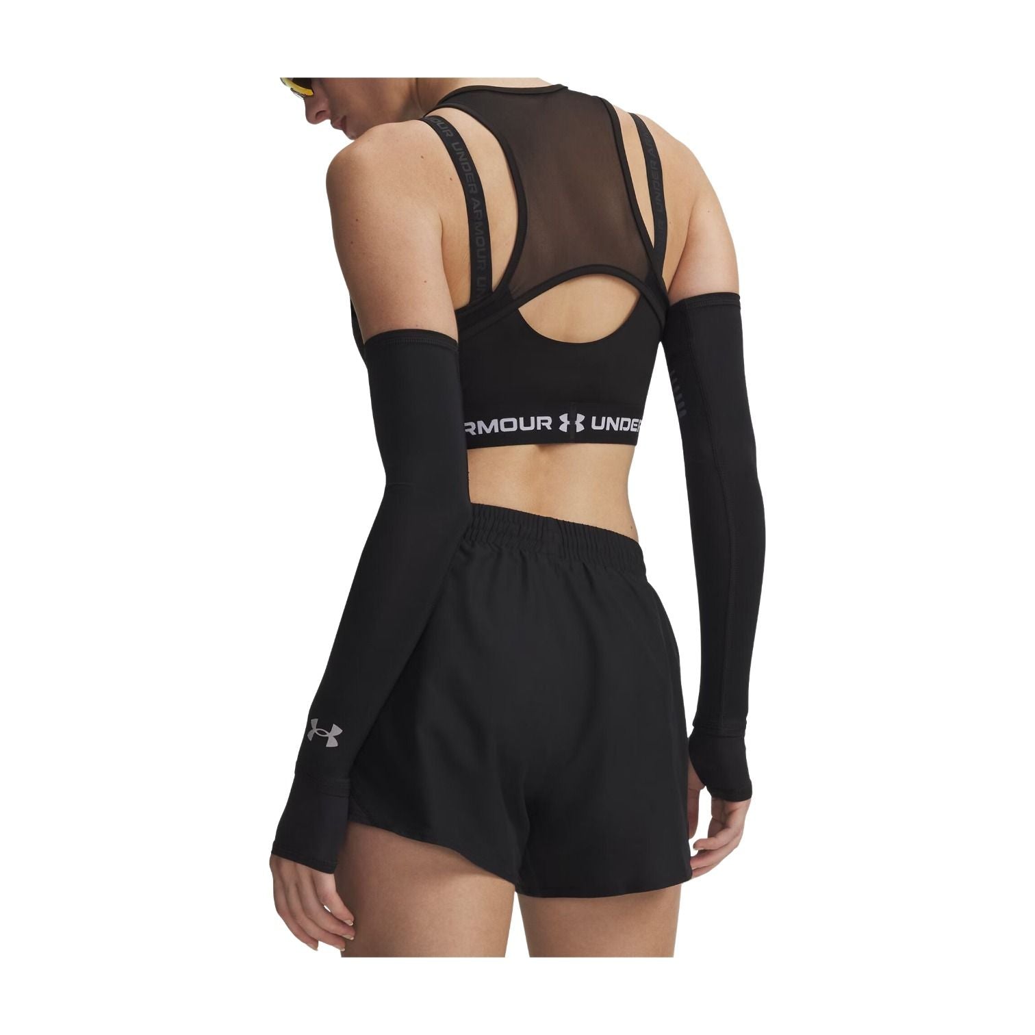(WMNS) Under Armour Fly-By 3" Shorts Asia Sizing 'Black Reflective' 1382438-001