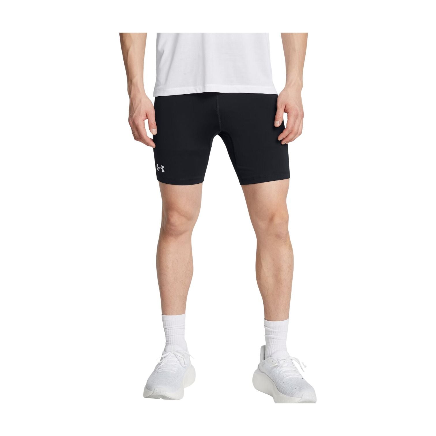 Under Armour Launch ½ Tights Asia Sizing 'Black White' 1387011-001