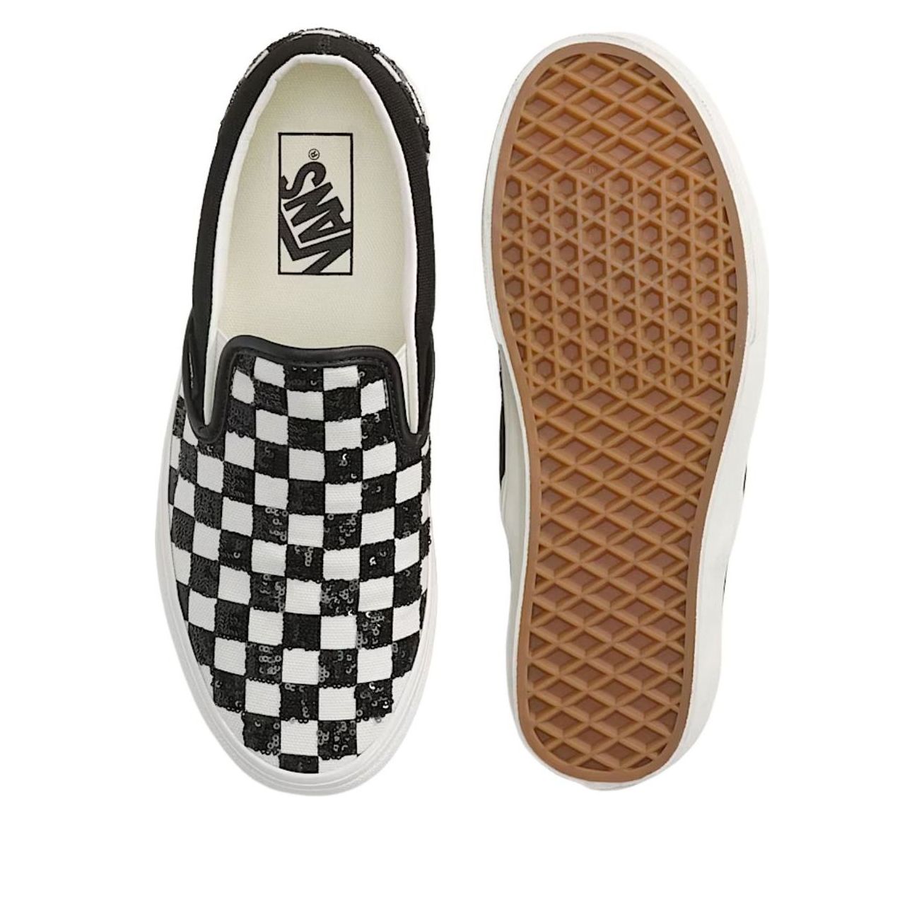 Vans Classic Slip-On Checkerboard 'White Black' VN000D6Y705