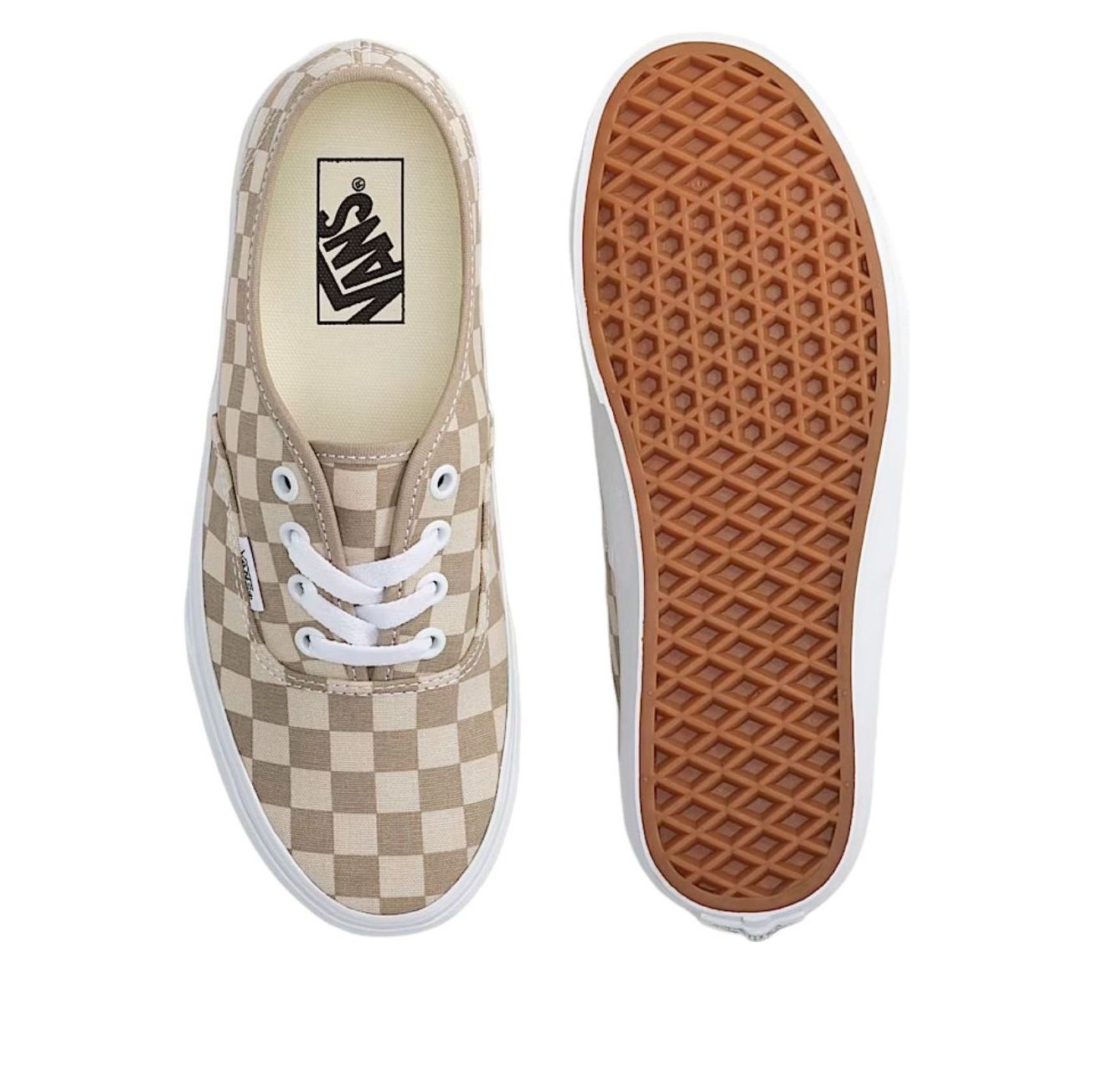 Vans Authentic Checkerboard 'Aluminum Grey Oatmeal Beige' VN000EAD5EC