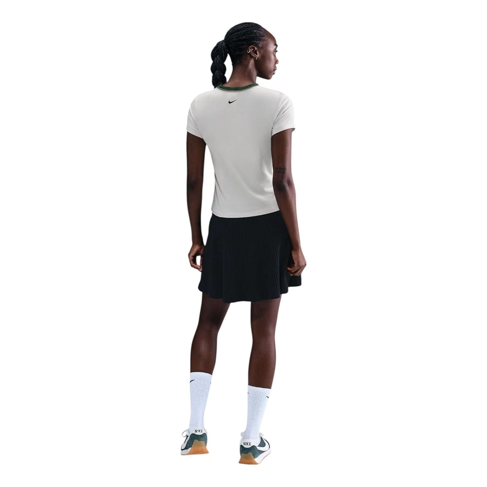 (WMNS) Nike Sportswear Chill Knit Slim Cropped T-Shirt 'Light Orewood Brown' IH7802-104