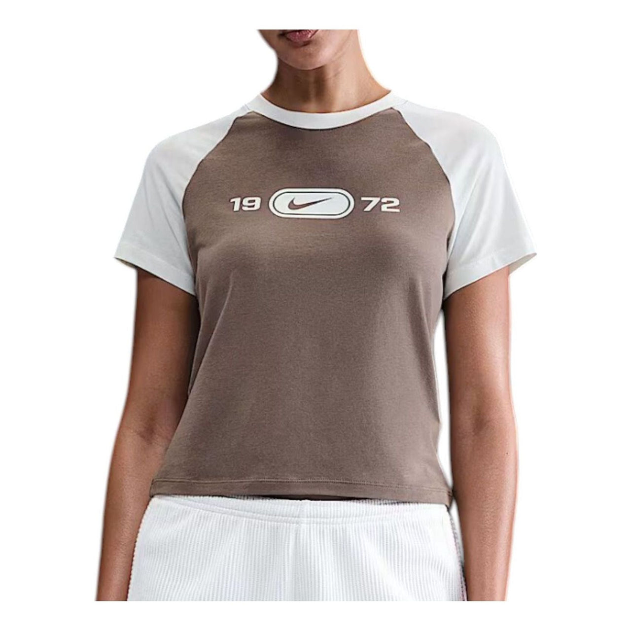 (WMNS) Nike Sportswear Chill Knit Slim Graphic T-Shirt 'Mink Brown' HV4992-134