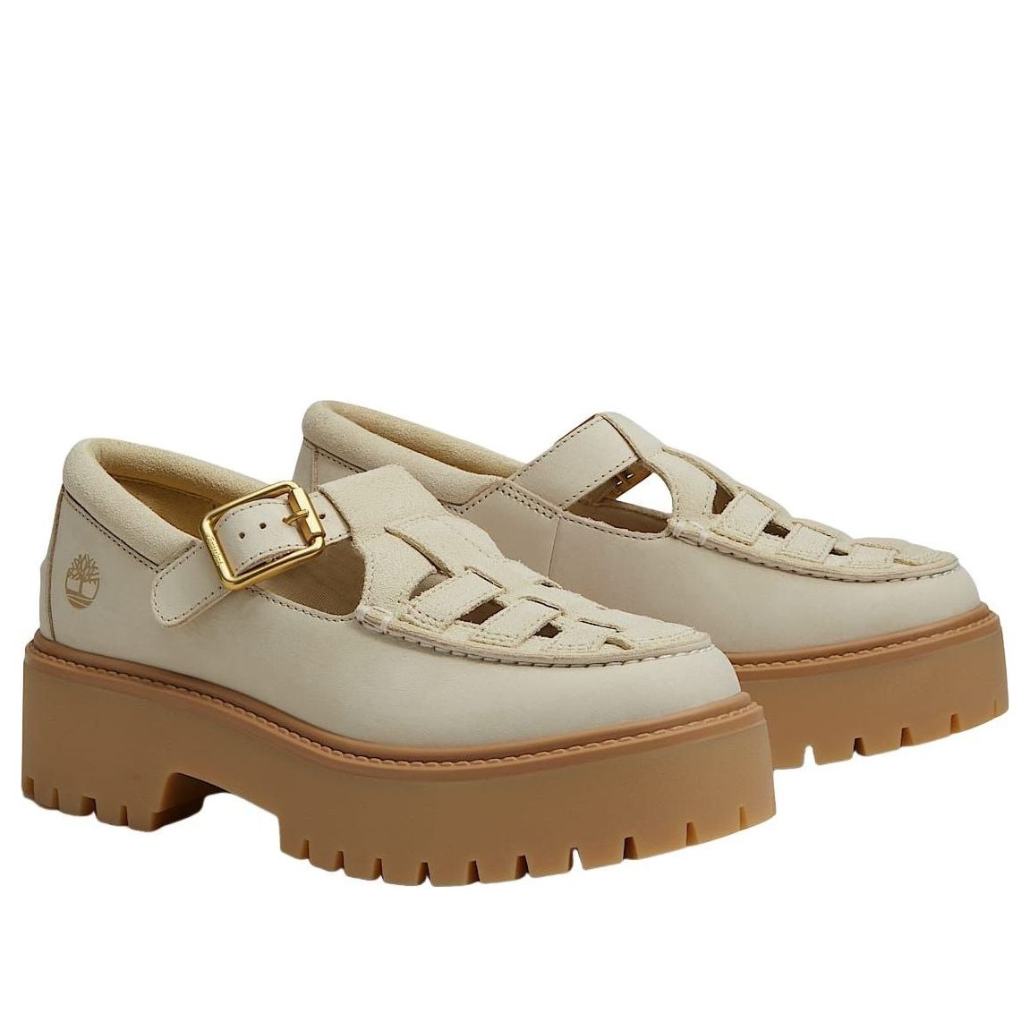 (WMNS) Timberland Stone Street Platform Buckle Shoe 'Light Beige' TB0A4188ER3