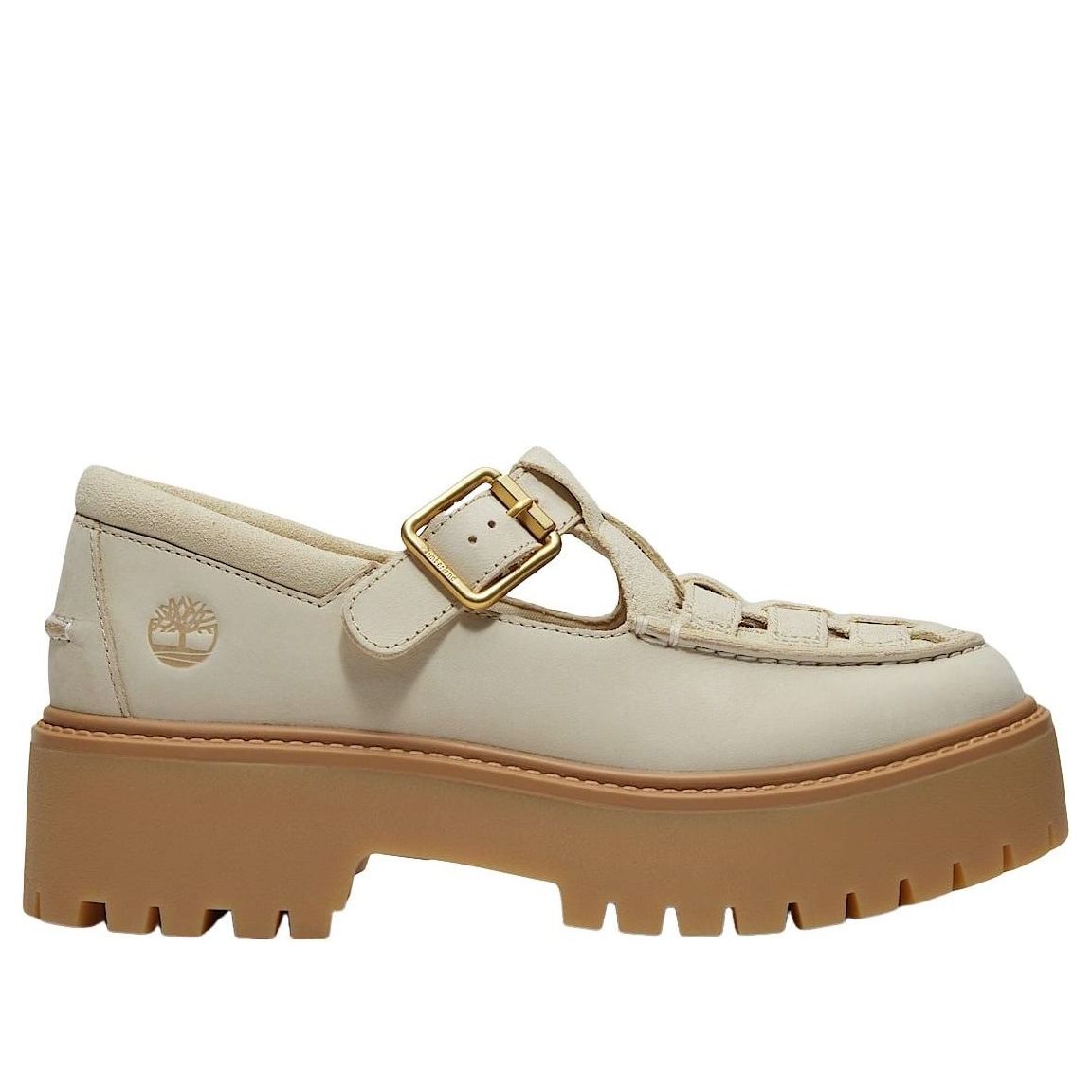 (WMNS) Timberland Stone Street Platform Buckle Shoe 'Light Beige' TB0A4188ER3