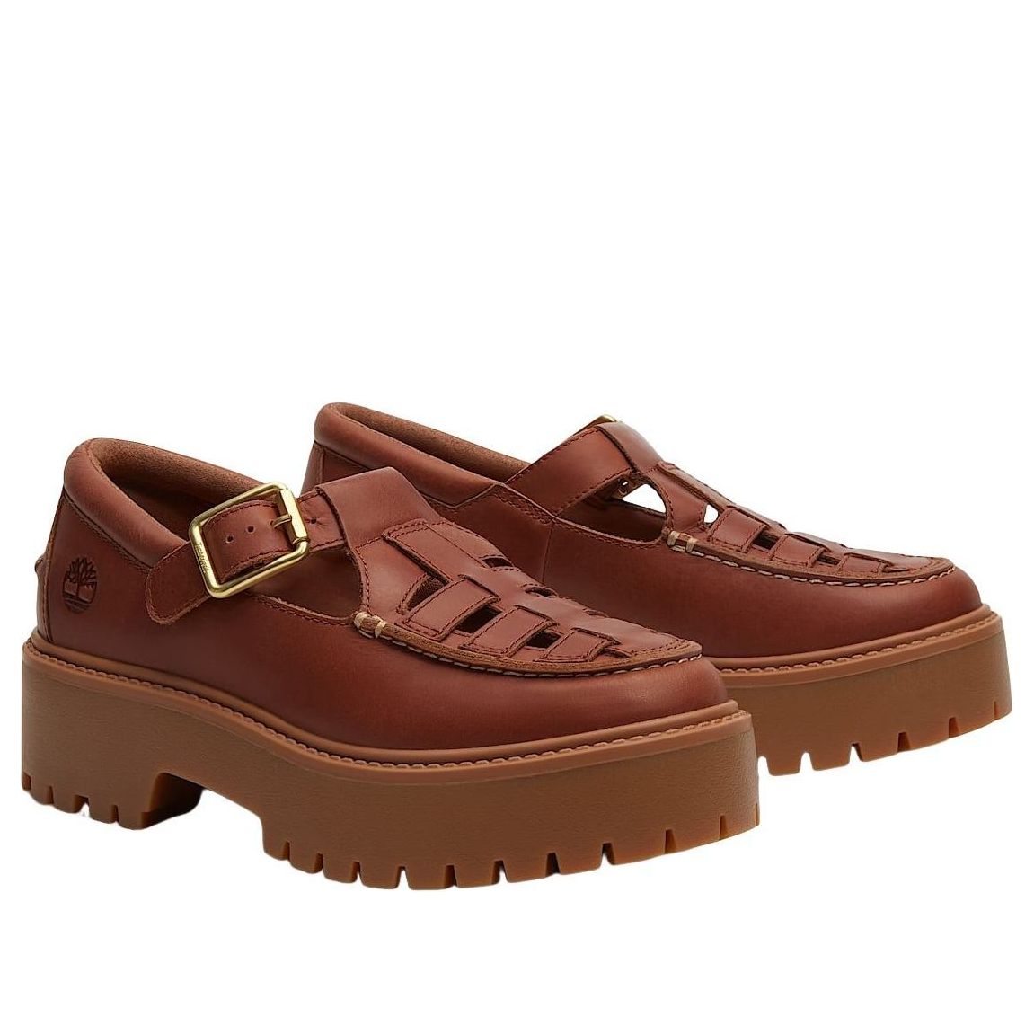 (WMNS) Timberland Stone Street Platform Buckle Shoe 'Rust Full-Grain' TB0A4188EM6